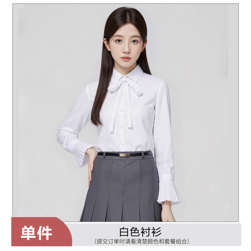 Xiaoxiangfeng temperament casual white shirt for women in early autumn 2025, with a niche and versatile design sense, a lace up shirt, and a small shirt Xiaoxiangfeng temperament casual white shirt for women in early autumn 2025, with a niche and versatile design sense, a lace up shirt, and a small shirt