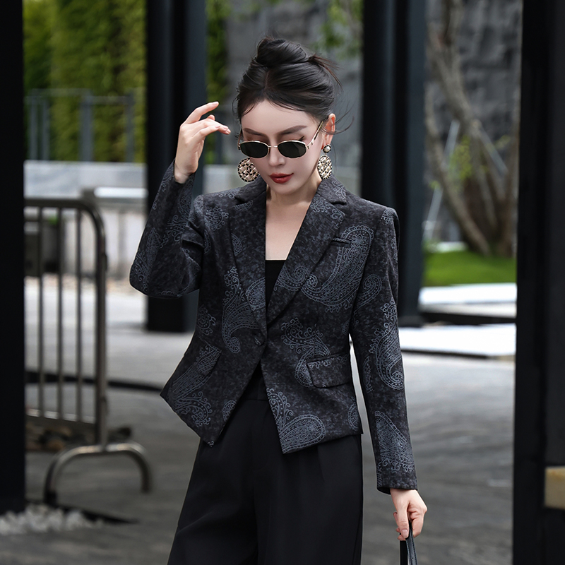 High end short suit jacket with a sense of design, women's autumn new style, fashionable goddess, Hong Kong style short jacket, trendy High end short suit jacket with a sense of design, women's autumn new style, fashionable goddess, Hong Kong style short jacket, trendy