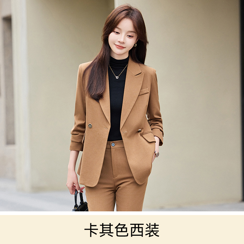 Unique design sense, rear split suit for women, autumn and winter new item, one button slim fit commuting workwear, wool suit Unique design sense, rear split suit for women, autumn and winter new item, one button slim fit commuting workwear, wool suit