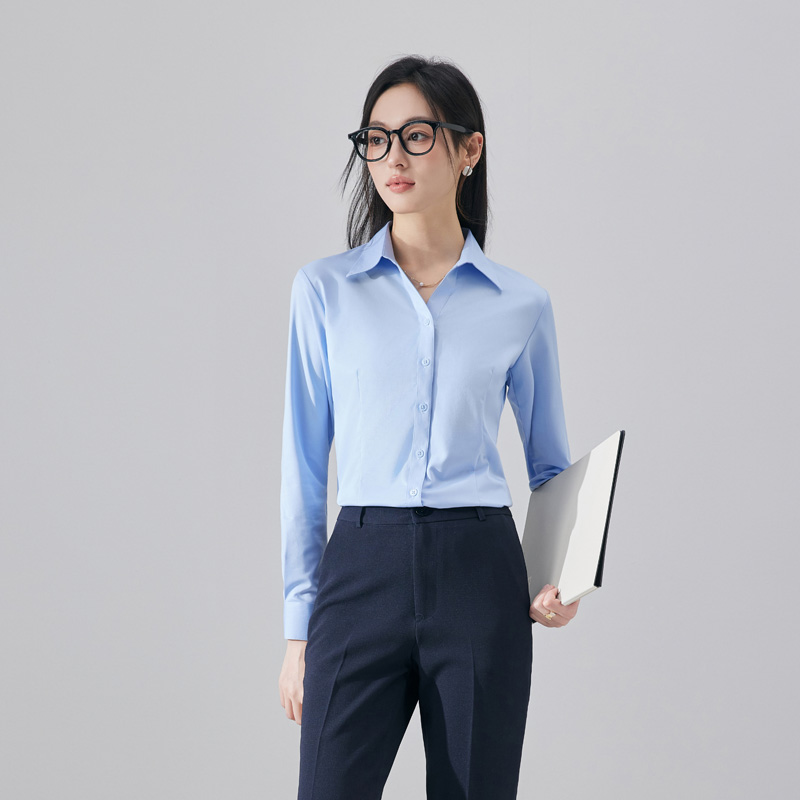 Casual and versatile white shirt, women's 2025 autumn outfit, new fashionable and simple temperament, commuting interior outfit, base shirt Casual and versatile white shirt, women's 2025 autumn outfit, new fashionable and simple temperament, commuting interior outfit, base shirt