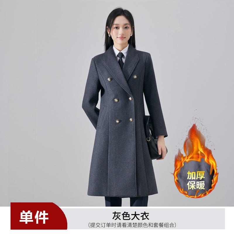 Woolen coat for women's autumn and winter 2025 new fashion style goddess style commuting mid length professional jacket Woolen coat for women's autumn and winter 2025 new fashion style goddess style commuting mid length professional jacket