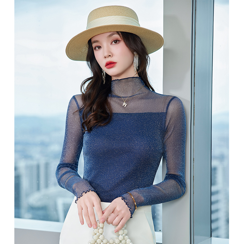 Slim fit versatile black base shirt for women's autumn new style, fashionable and stylish design, niche commuting long sleeved top trend Slim fit versatile black base shirt for women's autumn new style, fashionable and stylish design, niche commuting long sleeved top trend