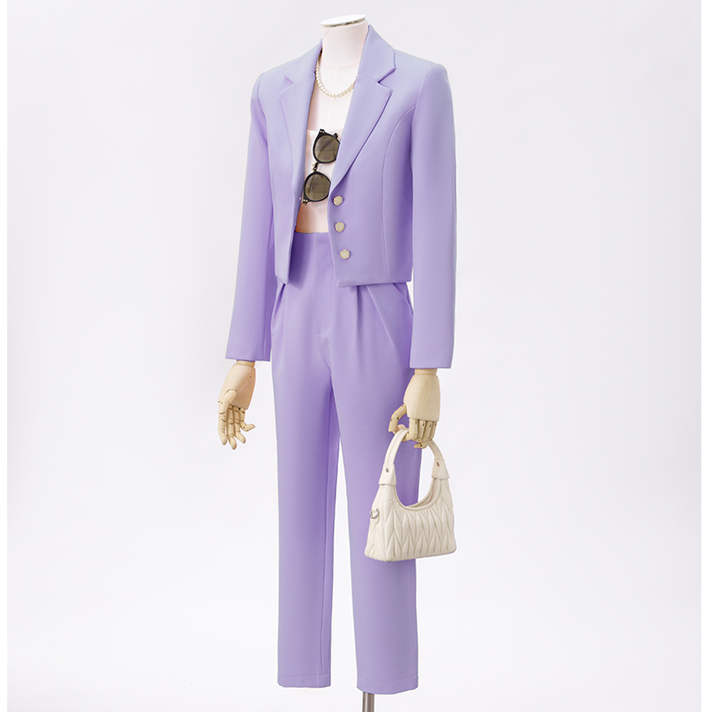 Small single breasted short suit jacket for women in autumn, simple and capable temperament, goddess style suit set Small single breasted short suit jacket for women in autumn, simple and capable temperament, goddess style suit set