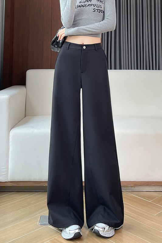 Fashionable and simple temperament loose wide leg pants for women in early autumn 2025, new casual and versatile OL commuting lazy style pants Fashionable and simple temperament loose wide leg pants for women in early autumn 2025, new casual and versatile OL commuting lazy style pants