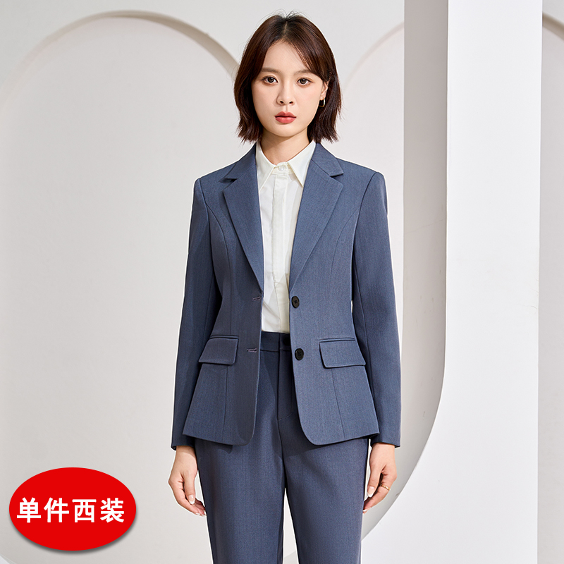Professional work clothes, long sleeved suit jacket, women's autumn new style, simple and capable temperament, goddess style suit two-piece set Professional work clothes, long sleeved suit jacket, women's autumn new style, simple and capable temperament, goddess style suit two-piece set