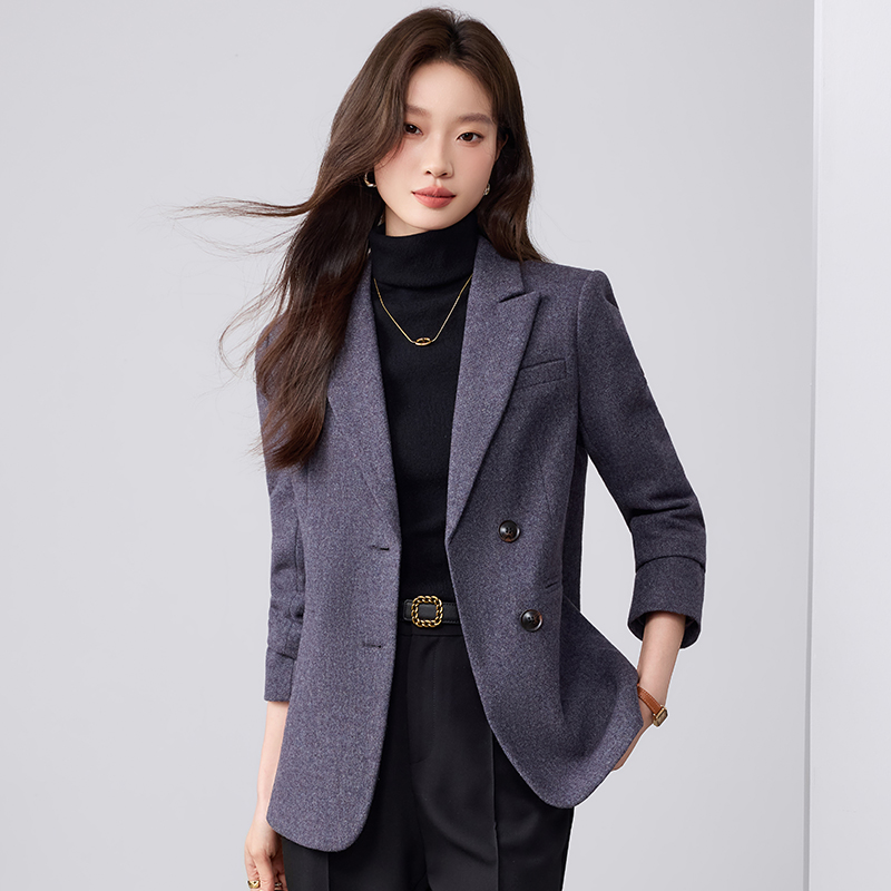 Design sense, temperament, single breasted suit jacket, women's autumn slimming and slimming commuting formal work clothes, long sleeved suit Design sense, temperament, single breasted suit jacket, women's autumn slimming and slimming commuting formal work clothes, long sleeved suit