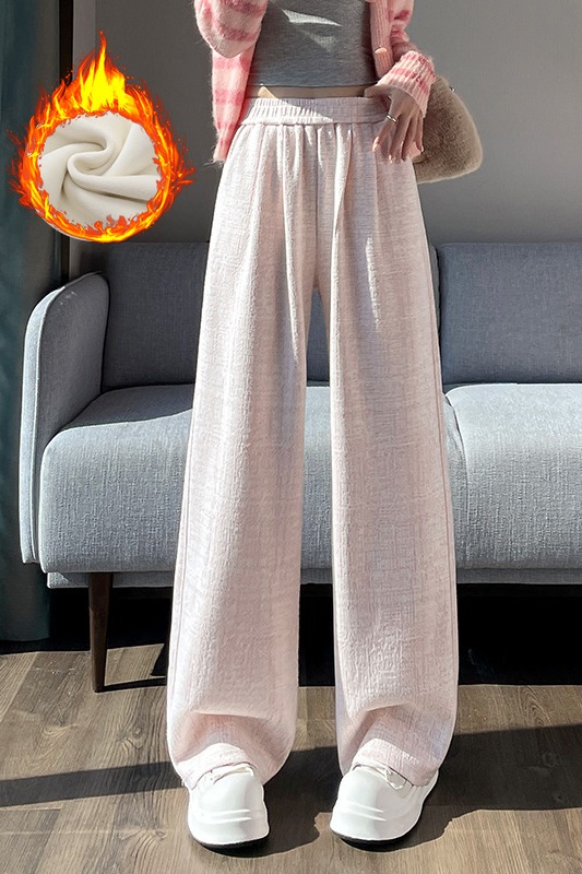 2025 Velvet Thickened Warm Wide Leg Pants for Women in Autumn and Winter, Fashionable, Simple, Elegant, Casual, Versatile, Commuting, Elastic Pants 2025 Velvet Thickened Warm Wide Leg Pants for Women in Autumn and Winter, Fashionable, Simple, Elegant, Casual, Versatile, Commuting, Elastic Pants