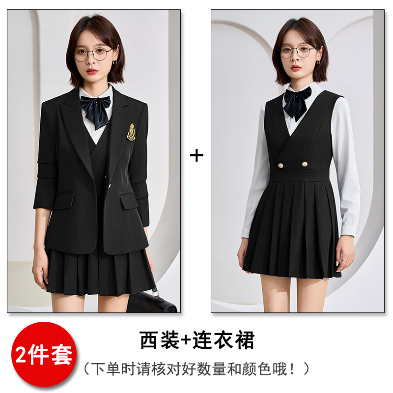 College style uniform, suit jacket, women's autumn and winter simple and capable temperament, commuting formal suit, dress set College style uniform, suit jacket, women's autumn and winter simple and capable temperament, commuting formal suit, dress set