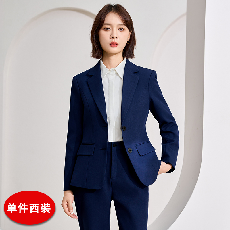 Professional work clothes, long sleeved suit jacket, women's autumn new style, simple and capable temperament, goddess style suit two-piece set Professional work clothes, long sleeved suit jacket, women's autumn new style, simple and capable temperament, goddess style suit two-piece set