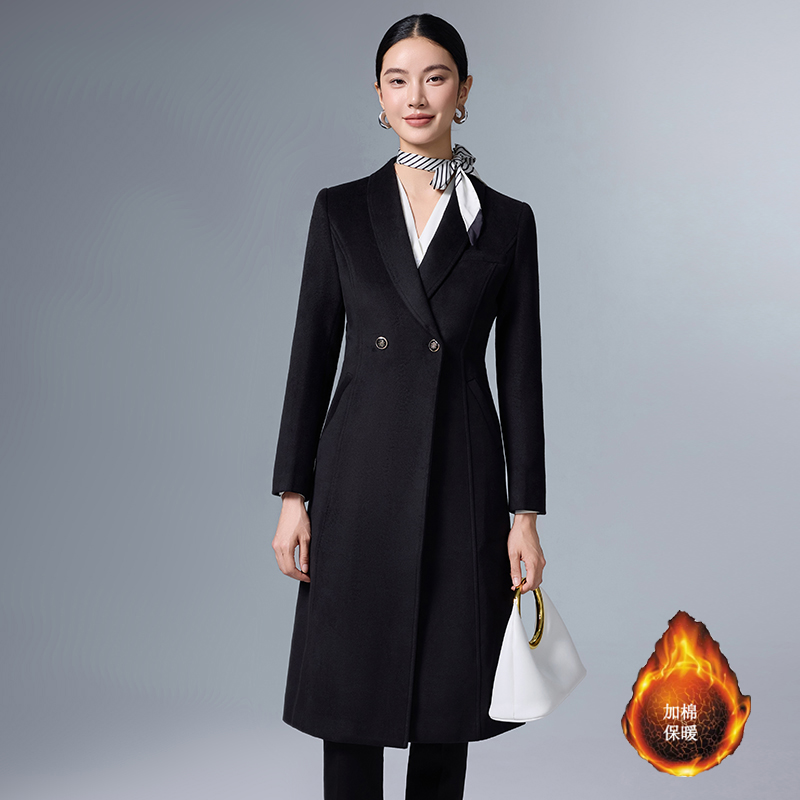 Cotton thickened warm coat for women's winter 2025 new fashionable and simple temperament commuting professional woolen coat Cotton thickened warm coat for women's winter 2025 new fashionable and simple temperament commuting professional woolen coat