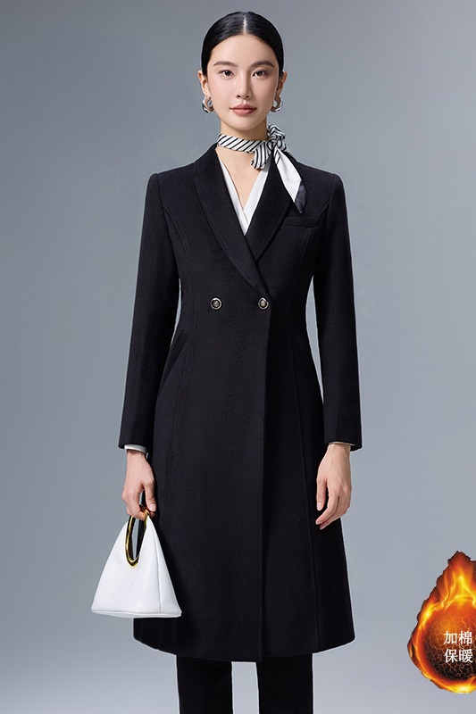 Cotton thickened warm coat for women's winter 2025 new fashionable and simple temperament commuting professional woolen coat Cotton thickened warm coat for women's winter 2025 new fashionable and simple temperament commuting professional woolen coat