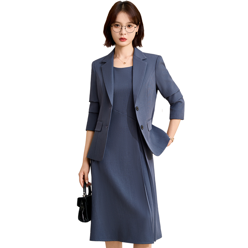 Commuting professional formal suit dress two-piece set for women 2025 early autumn new style simple and capable temperament work clothes Commuting professional formal suit dress two-piece set for women 2025 early autumn new style simple and capable temperament work clothes