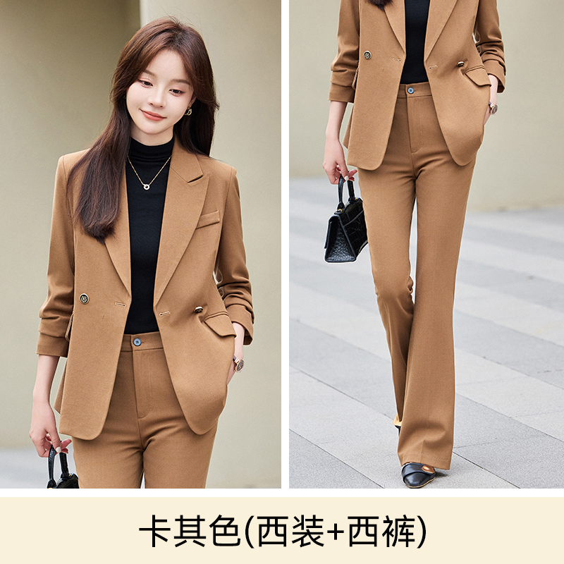 Unique design sense, rear split suit for women, autumn and winter new item, one button slim fit commuting workwear, wool suit Unique design sense, rear split suit for women, autumn and winter new item, one button slim fit commuting workwear, wool suit