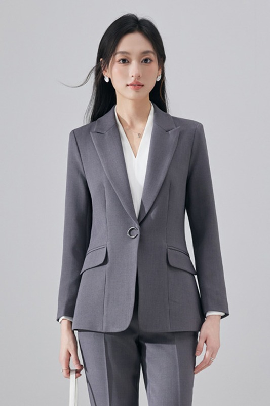 2025 Design Sense High end Grey Suit Jacket Women's Autumn New Style Slimming and Slimming Style Professional Suit Set 2025 Design Sense High end Grey Suit Jacket Women's Autumn New Style Slimming and Slimming Style Professional Suit Set