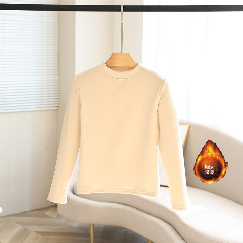 Woolen base sweater for women in autumn and winter of 2025, new small and casual versatile temperament with thick velvet and warm top Woolen base sweater for women in autumn and winter of 2025, new small and casual versatile temperament with thick velvet and warm top