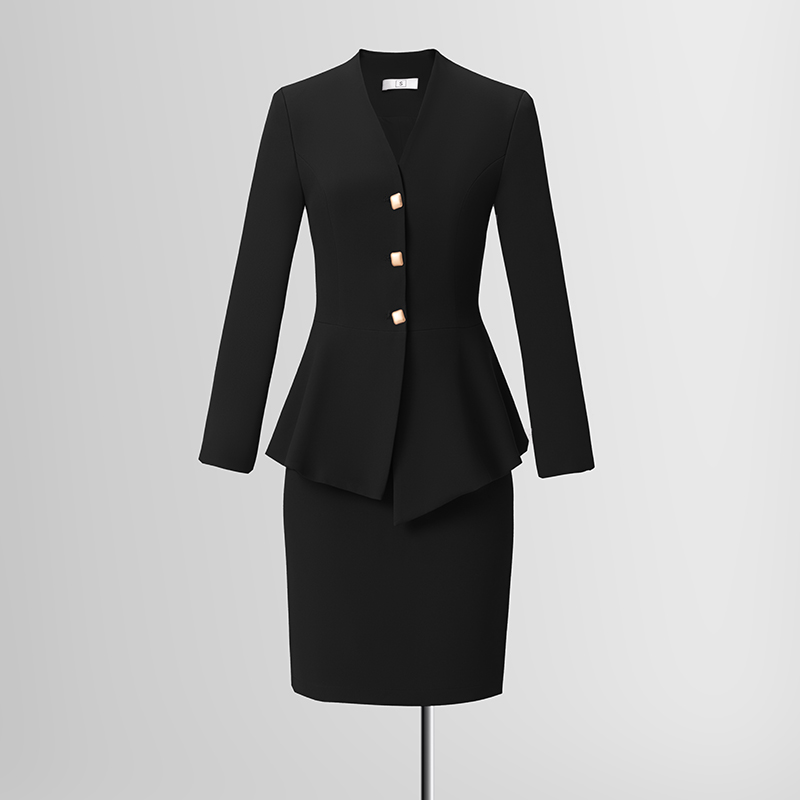 Temperament V-neck gray suit for women, 2025 autumn new style, simple and efficient commuting formal suit, high-end feel suit Temperament V-neck gray suit for women, 2025 autumn new style, simple and efficient commuting formal suit, high-end feel suit