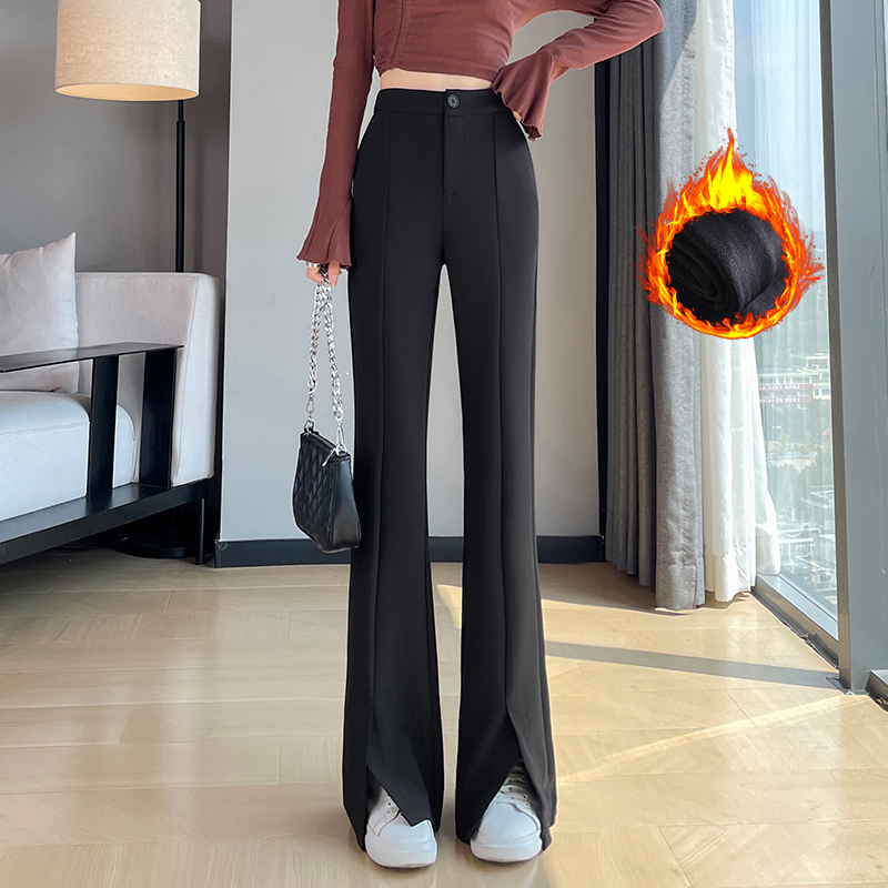 Design sense of western-style split suit pants for women in autumn and winter of 2025, new fashionable and simple temperament versatile casual pants