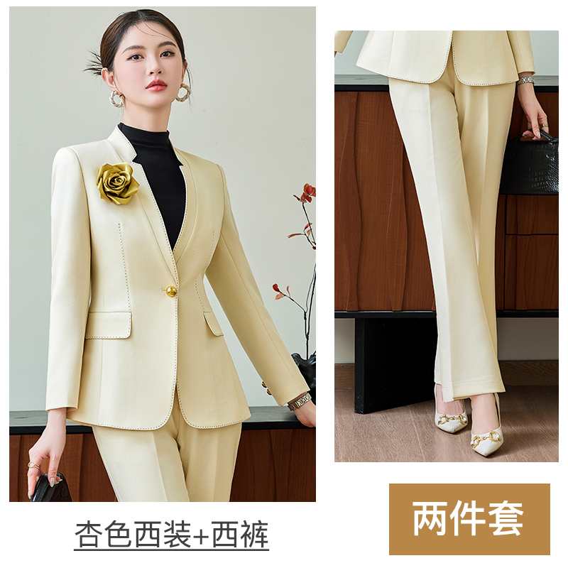 2025 temperament high-end collarless suit for women in autumn, slim fit and slimming, one button commuting formal suit, professional suit 2025 temperament high-end collarless suit for women in autumn, slim fit and slimming, one button commuting formal suit, professional suit