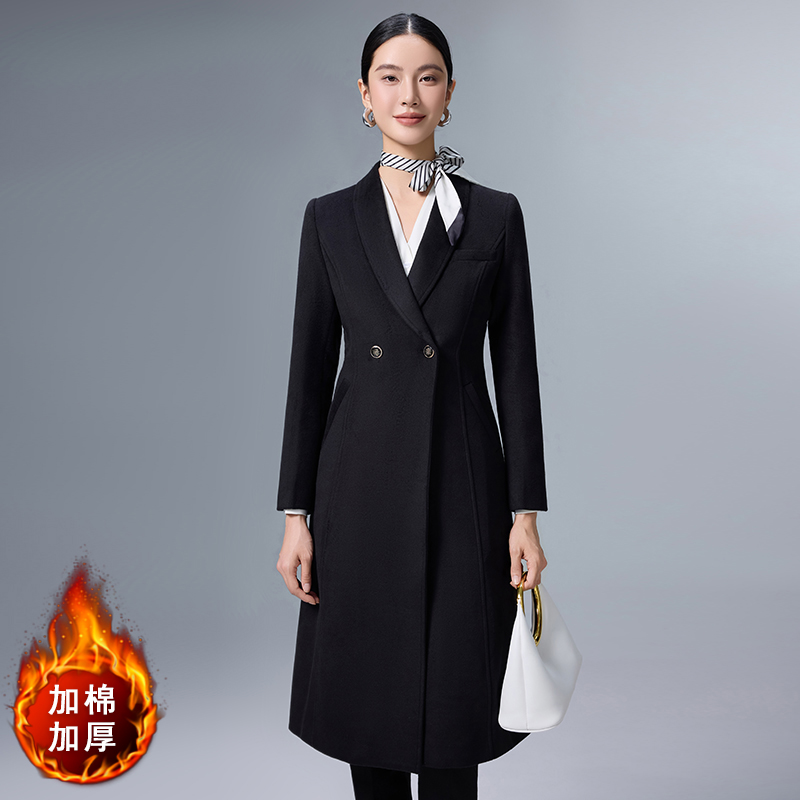 Cotton thickened warm coat for women's winter 2025 new fashionable and simple temperament commuting professional woolen coat Cotton thickened warm coat for women's winter 2025 new fashionable and simple temperament commuting professional woolen coat