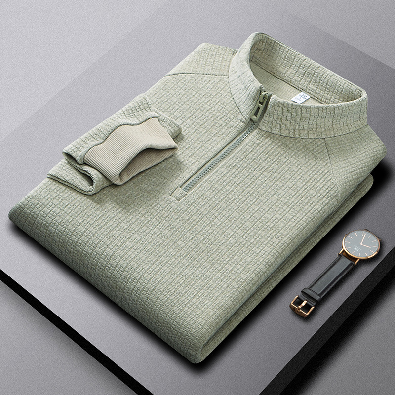 Alibaba Tiger Half Zipper Hoodie Men's Same Zipper Warm, Trendy, Handsome, Casual, Versatile Long Sleeve High Collar Polo