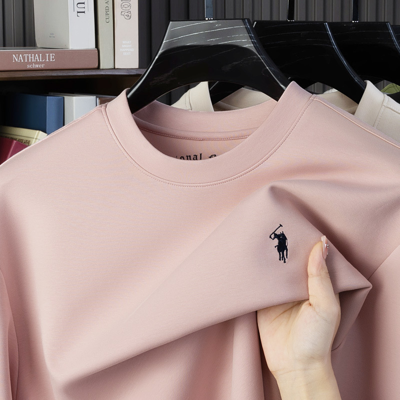 Paul hoodie men's autumn new round neck pullover with small horse logo embroidered long sleeved shirt, air tail bottom top for men