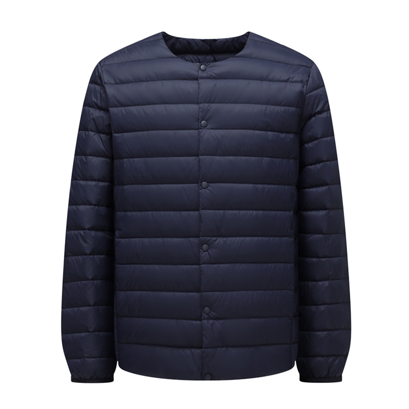 Down jacket men's lightweight new autumn and winter warm collarless lightweight bottom layer for internal wear, down inner lining can be worn externally