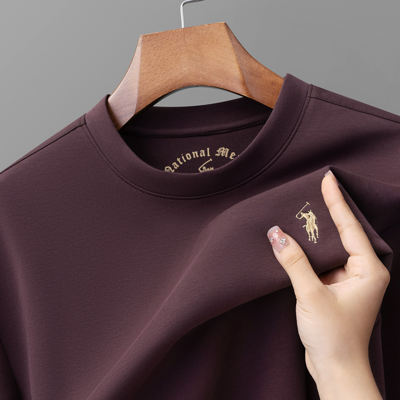 Alibaba Tiger men's long sleeved sweatshirt, spring and autumn new round neck warm clothes, casual embroidered T-shirt, men's clothing