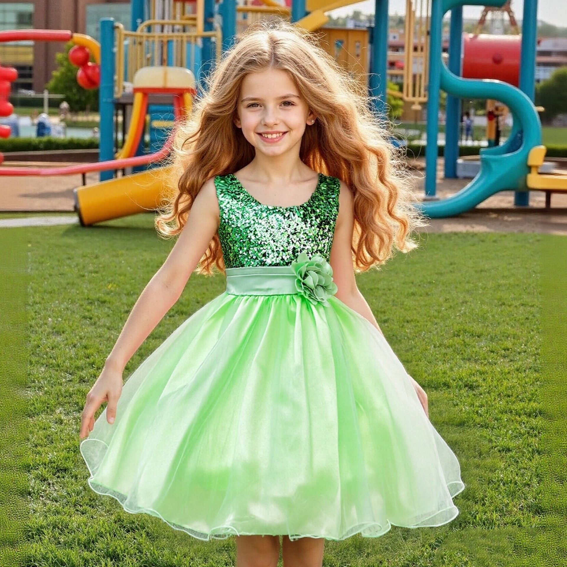 New children's dress dress, girls' mesh princess, fluffy group, piano stage performance dress, dress wholesale