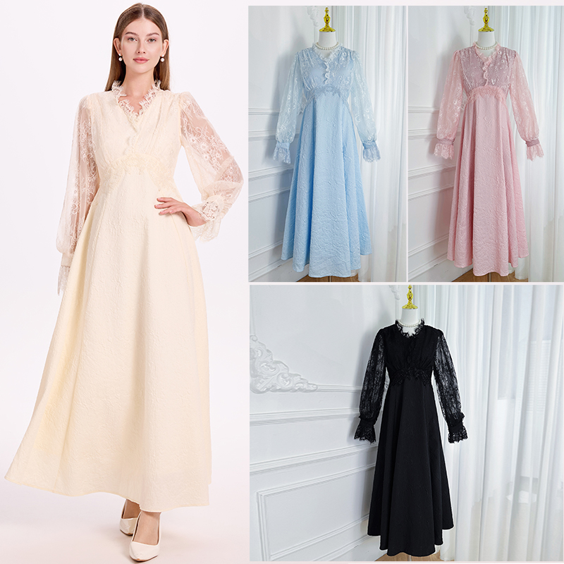 French style counter, heavy industry, handmade nail bead, palace style, floor mopping, waist cinching, elegant dress