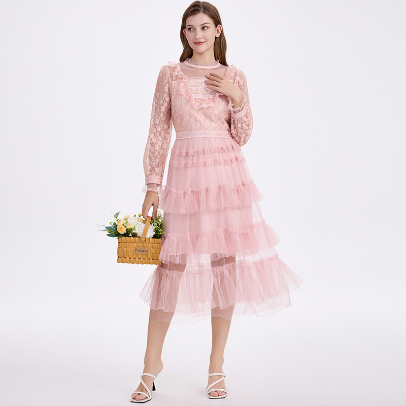 Real shot of Heavy Industry Mushroom Edge Mesh Splicing Lace Sweet and Romantic Little Sister Cake Skirt Real shot of Heavy Industry Mushroom Edge Mesh Splicing Lace Sweet and Romantic Little Sister Cake Skirt