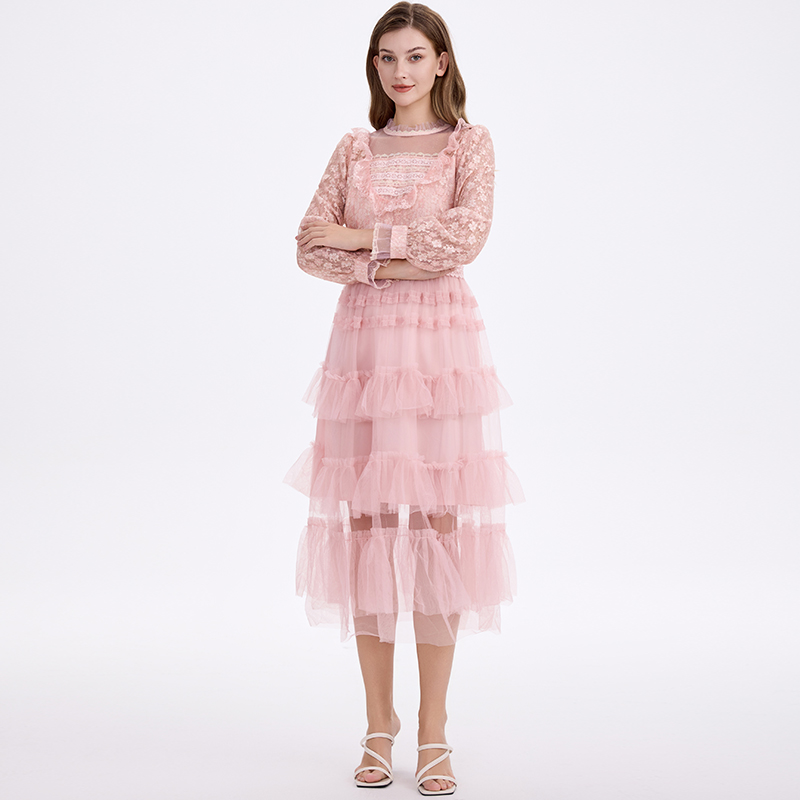 Real shot of Heavy Industry Mushroom Edge Mesh Splicing Lace Sweet and Romantic Little Sister Cake Skirt Real shot of Heavy Industry Mushroom Edge Mesh Splicing Lace Sweet and Romantic Little Sister Cake Skirt