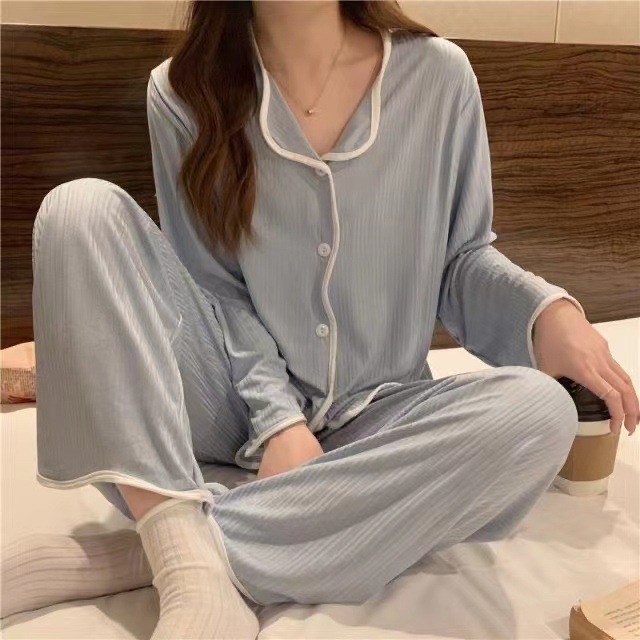 Korean version of simple short sleeved shorts sleepwear for women, loose and simple wave jacquard cotton, summer loose and can be worn as outerwear Korean version of simple short sleeved shorts sleepwear for women, loose and simple wave jacquard cotton, summer loose and can be worn as outerwear
