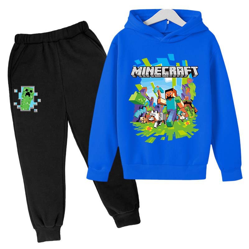 My World hoodie set for autumn sports, big children's hoodie two-piece set, children's clothing one-piece dropshipping factory in stock