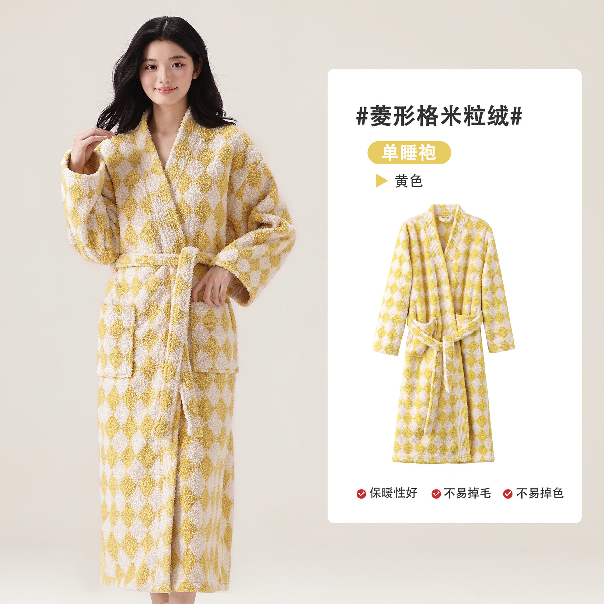 2025 New Women's Sleeping Robe Winter Long Edition with Thickened Half Velvet Couple Bathrobe Coral Velvet Home Clothes 2025 New Women's Sleeping Robe Winter Long Edition with Thickened Half Velvet Couple Bathrobe Coral Velvet Home Clothes