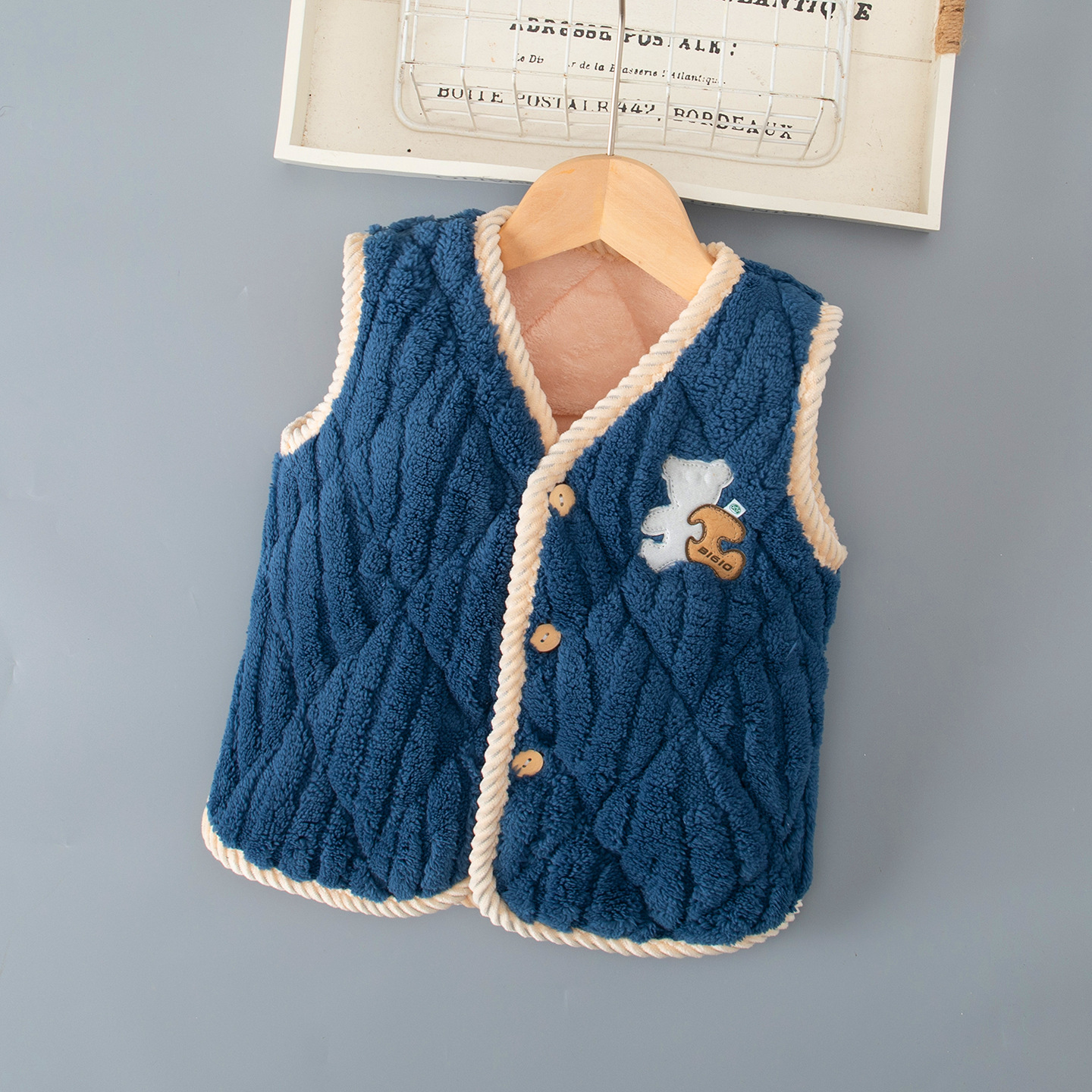 Children's vest, autumn and winter baby warm top, versatile camisole for boys and girls, flannel protective vest for infants and young children