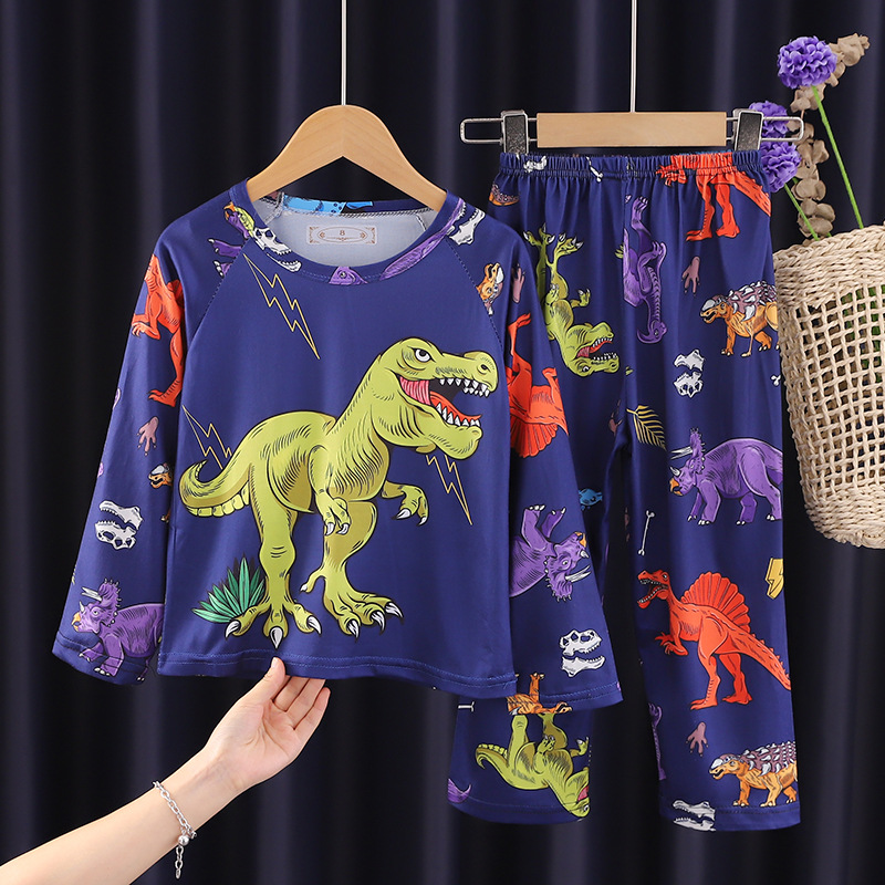 Spring and Autumn Children's Sleepwear Long Sleeve Long Pants Pacha Dog Cartoon New Set Air Conditioning Home Clothing Room Suitable Antibacterial