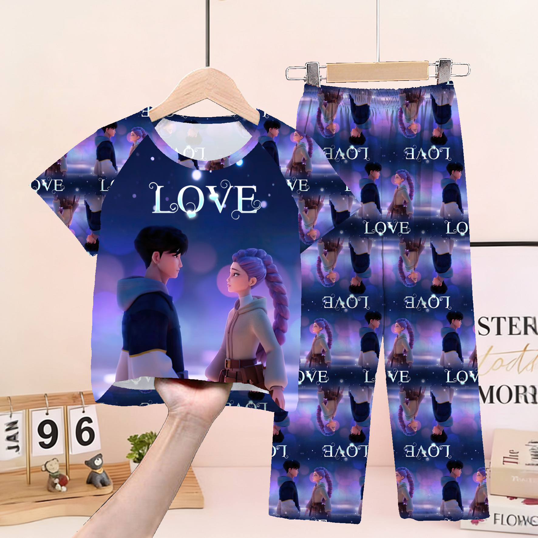 Wholesale children's pajamas, spring and summer short sleeved pants, Shajia boy Zhenyu set, witch hunting group Rumi home clothes