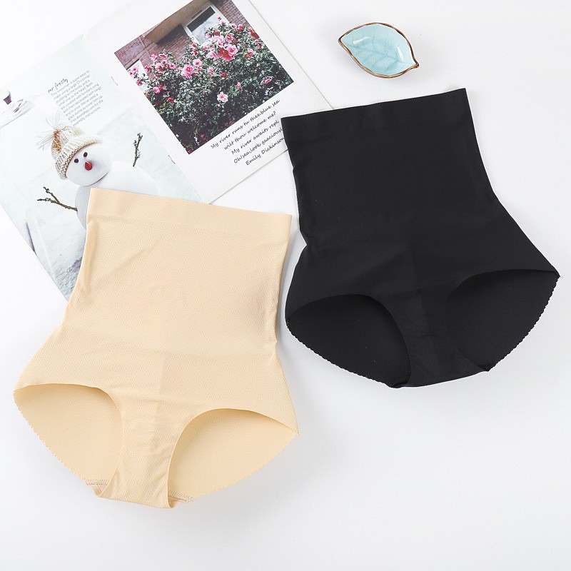 Foreign trade wholesale high waisted shapewear, belly cinching, and hip lifting pants for women. Mesh breathable fake buttocks, anti glare, ample buttocks triangle pants