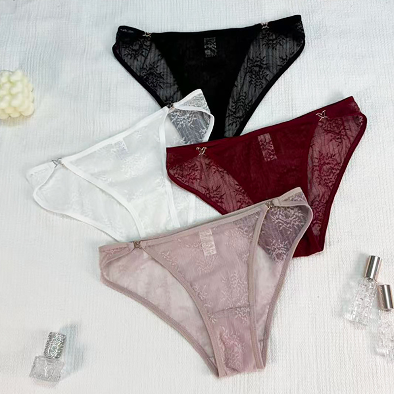 Fashionable, Light Luxury, Sexy, Explosive Small Edition Comfort Series Women's Mesh Underwear Hollow High Elasticity Low Waist Underwear Women