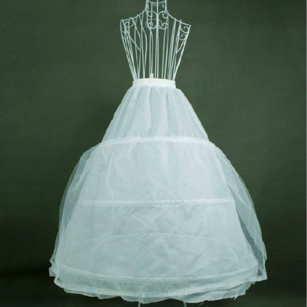 Bridal Wedding Dress Wholesale Skirt Support New Puff Skirt Support Gaza Skirt Support Boned Skirt Support Three 3 Steel Rings 2-Layer Lace 2024