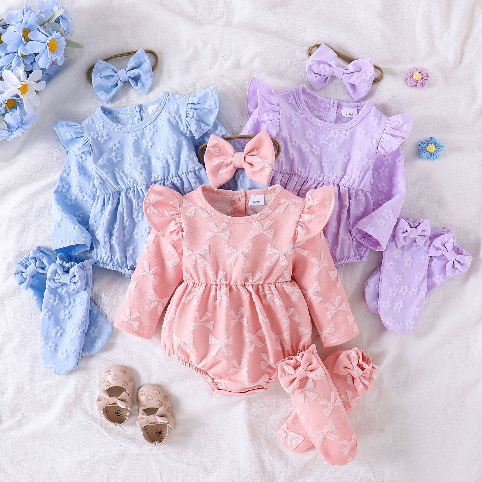 Foreign trade children's clothing cute girl baby long sleeved jumpsuit