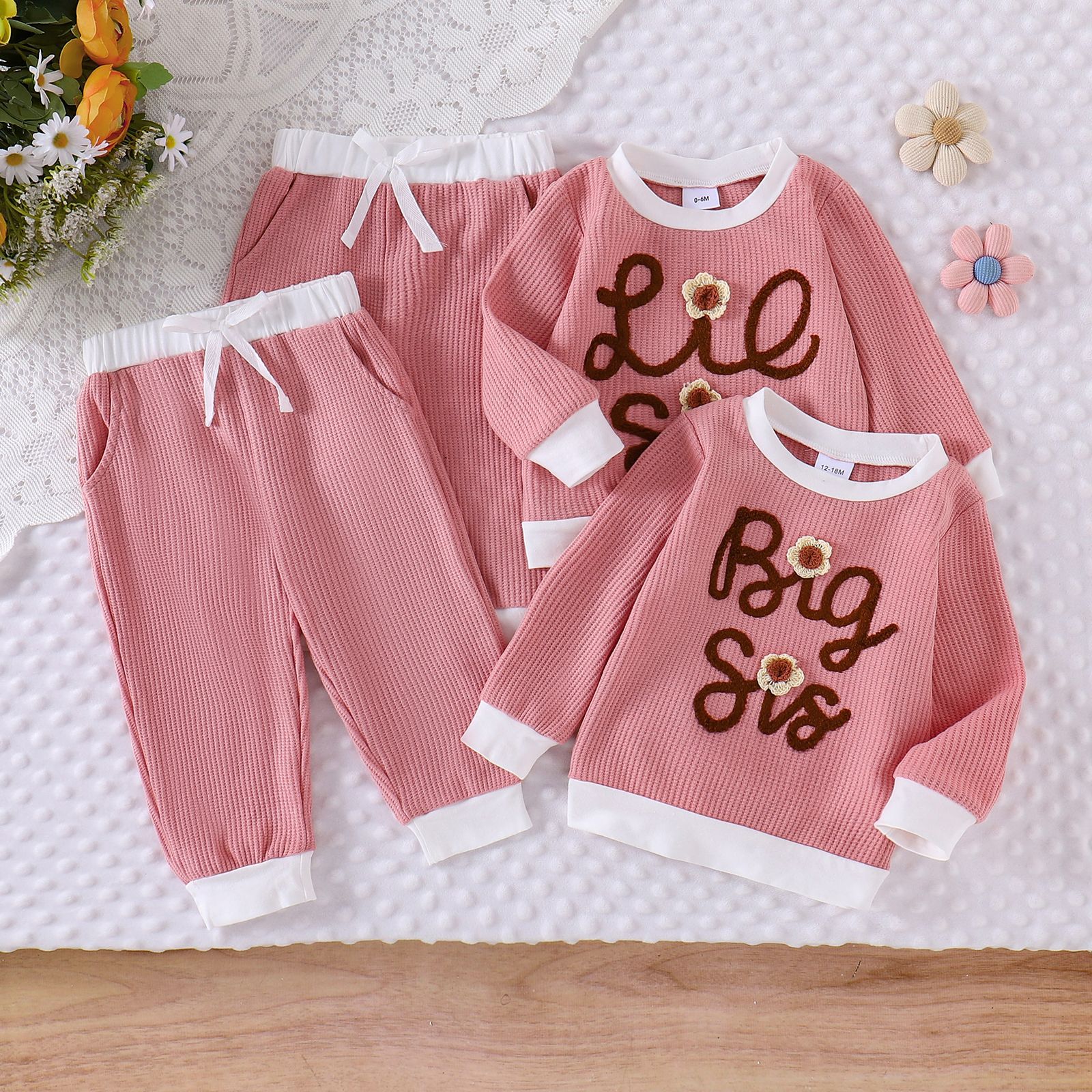 Foshan Foreign Trade Children's Clothing Girls' Hoodies Spring and Autumn Long Sleeve Letter Pattern Top Pants Set