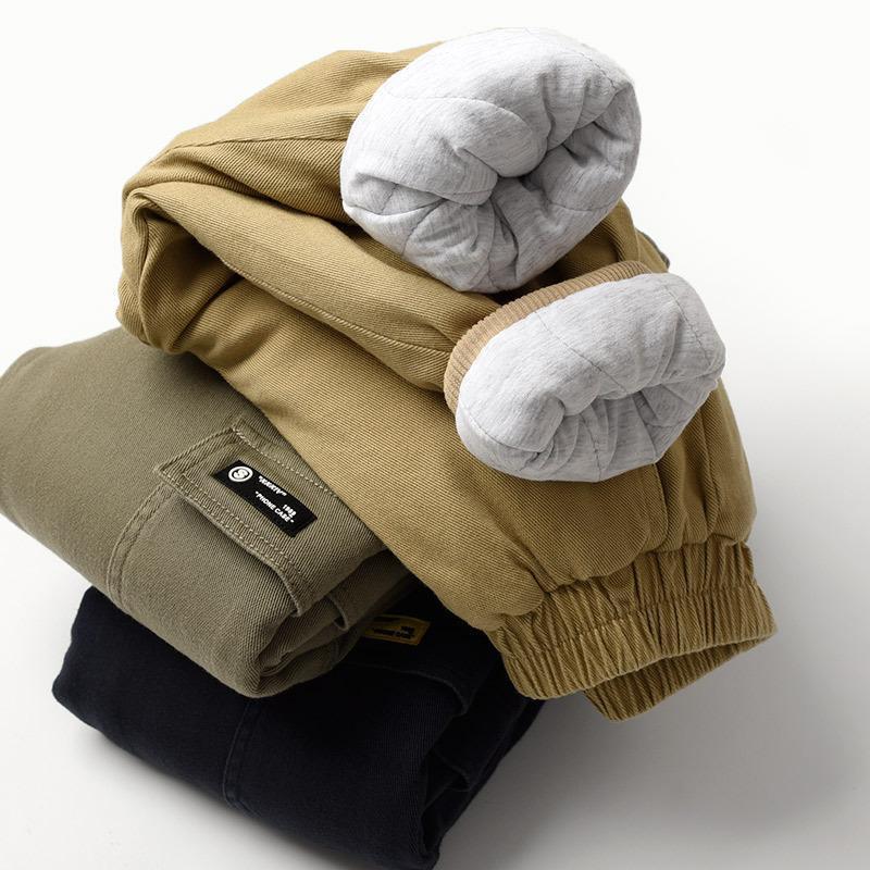 Children's thick cotton pants, boys and girls' cotton padded warm pants, children's soft silk thick casual pants, winter trendy