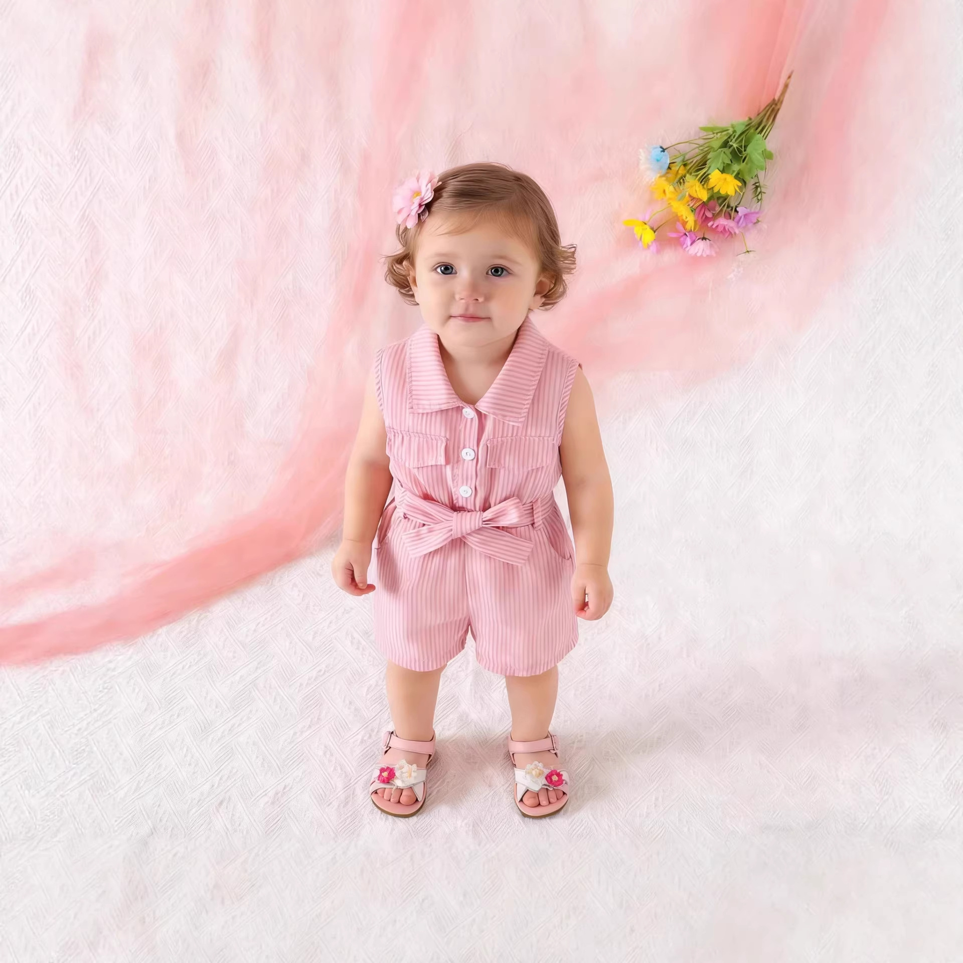 Girls' summer outfit set, new children's clothing, children's little girls' summer fashion, trendy internet celebrity two-piece set, summer