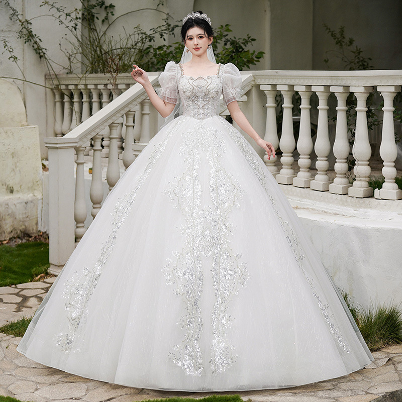 High end Wedding Dress 2025 New Bridal Main Yarn High quality Texture Large Tail Pregnant Women French Light Women Small