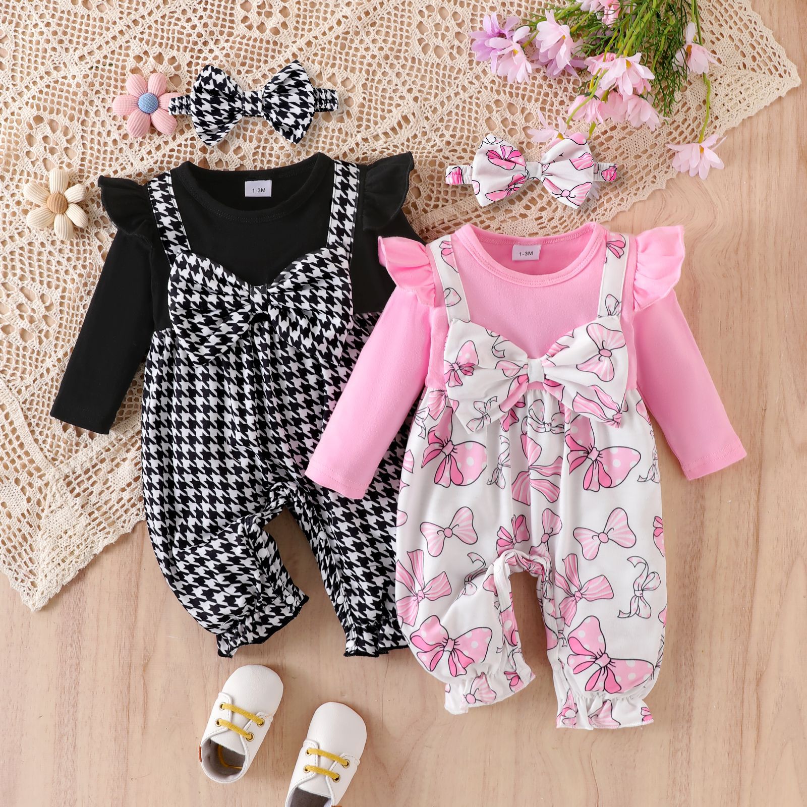 Amazon Europe and America Cute Baby Girl Long Sleeve jumpsuit Pants