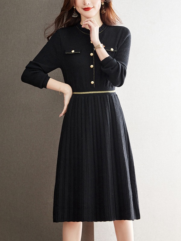 Korean Autumn/Winter Coat Knitted Knitted Knitted Knitted Dress for Women 2025 New Collection, Waist up and Look Thin, Outer Wearing Bottom Coat, Woolen Dress Korean Autumn/Winter Coat Knitted Knitted Knitted Knitted Dress for Women 2025 New Collection, Waist up and Look Thin, Outer Wearing Bottom Coat, Woolen Dress