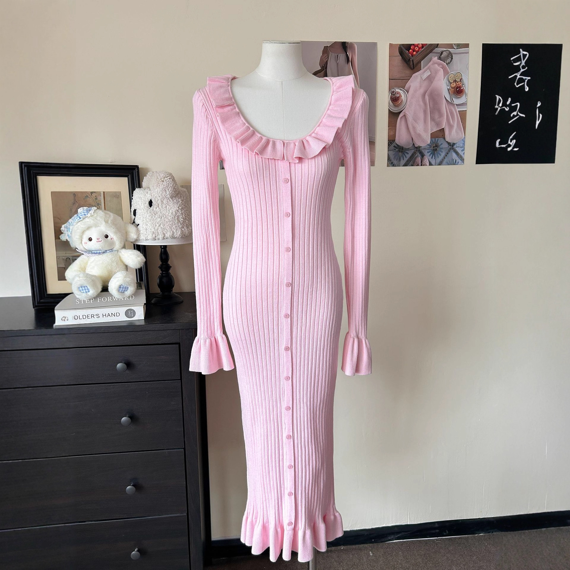 AliExpress Wish Winter New Horn Sleeve Dress for Women, Fashionable and Sexy, Spicy Girl with Waist Style, Fishtail Dress for Women AliExpress Wish Winter New Horn Sleeve Dress for Women, Fashionable and Sexy, Spicy Girl with Waist Style, Fishtail Dress for Women