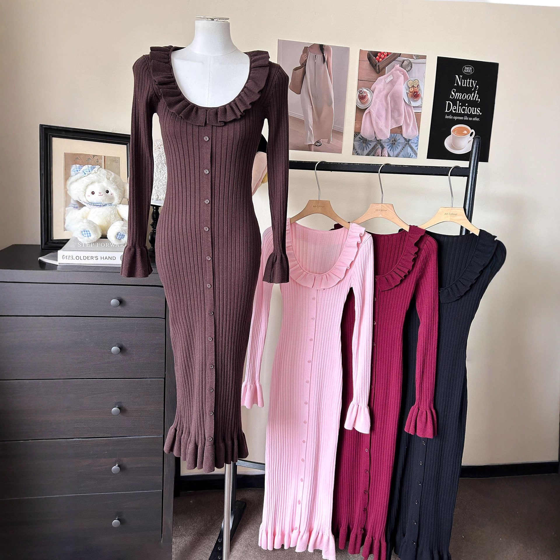 AliExpress Wish Winter New Horn Sleeve Dress for Women, Fashionable and Sexy, Spicy Girl with Waist Style, Fishtail Dress for Women AliExpress Wish Winter New Horn Sleeve Dress for Women, Fashionable and Sexy, Spicy Girl with Waist Style, Fishtail Dress for Women