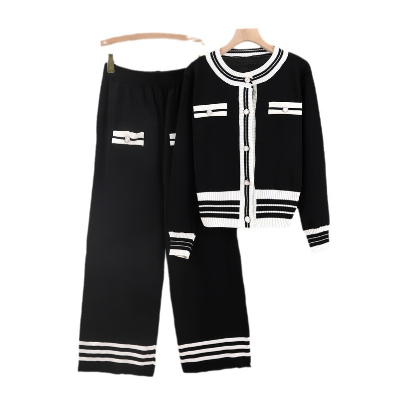 Fashionable and Age reducing Knitted Two piece Set for 2024 Autumn/Winter Ladies, Women's Sweater, Wide Leg Pants, Fashion and Casual Two piece Set Fashionable and Age reducing Knitted Two piece Set for 2024 Autumn/Winter Ladies, Women's Sweater, Wide Leg Pants, Fashion and Casual Two piece Set